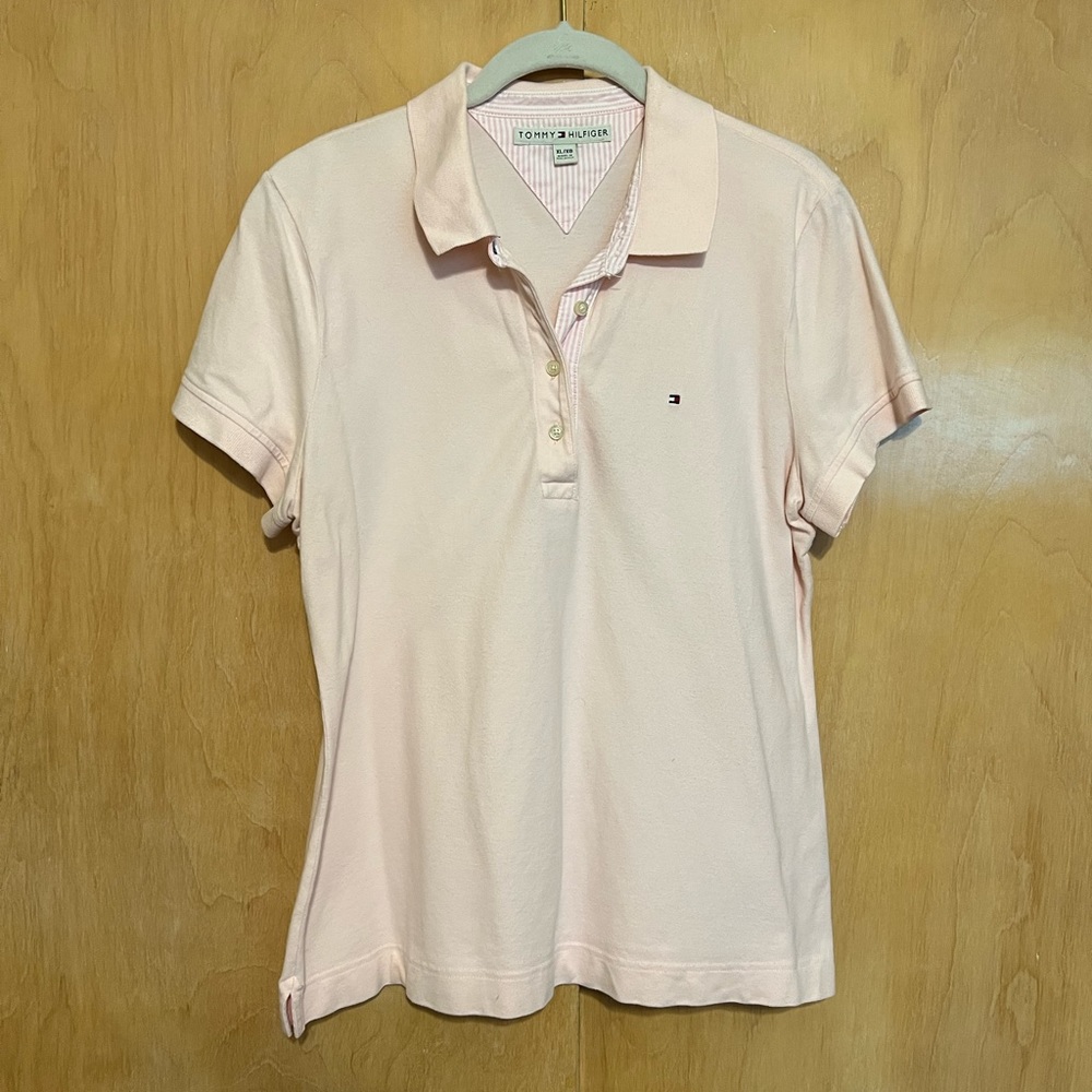 XL Tommy Hilfiger light pink polo